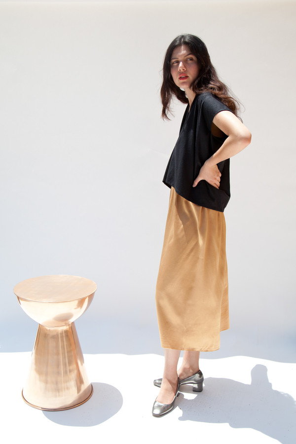 Miranda Bennett Everyday Top, Cropped, Silk Noil in Black Miranda Bennett Everyday Top, Cropped, Silk Noil in Black