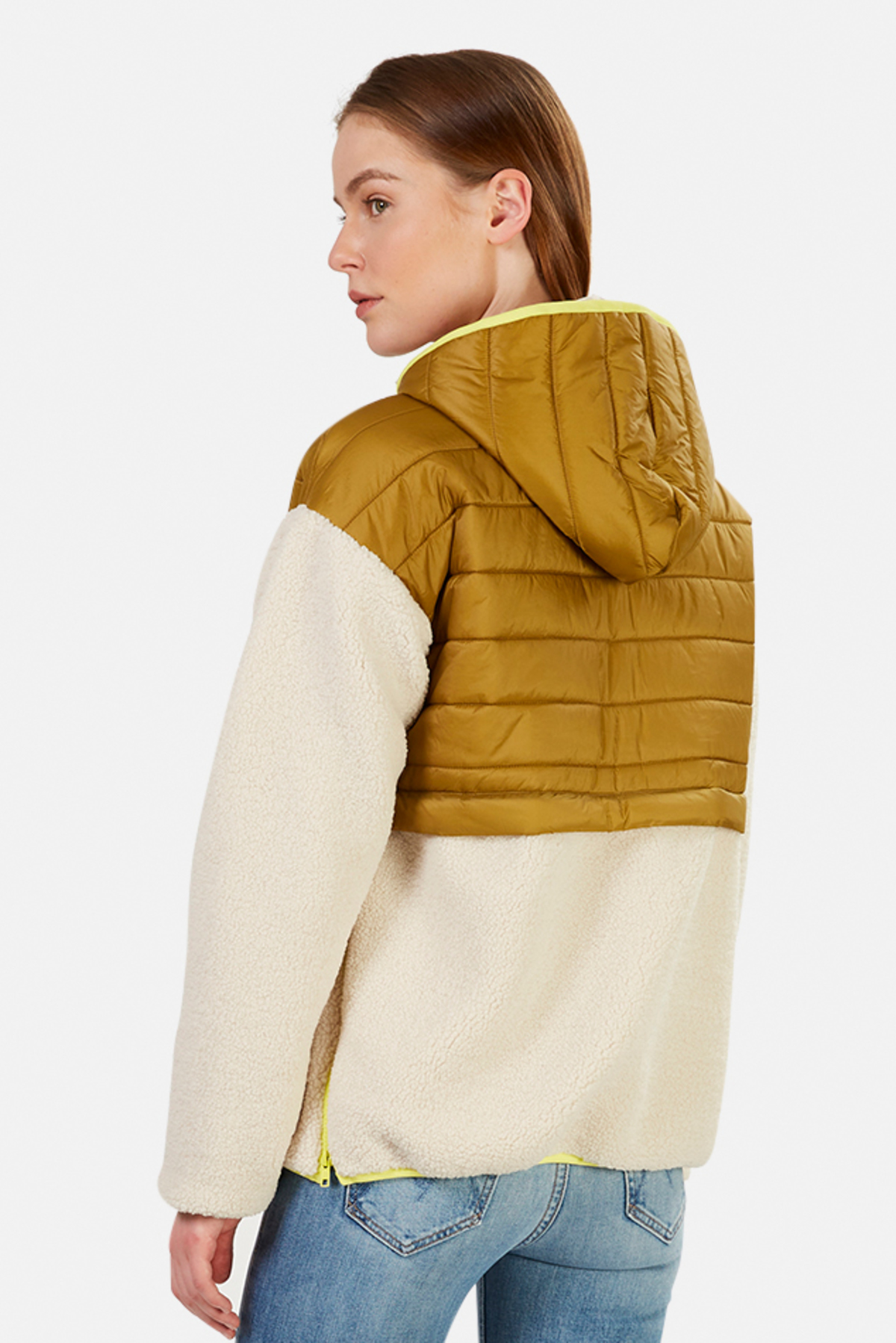 Mother Denim The Sher Puff Zip Pullover 
