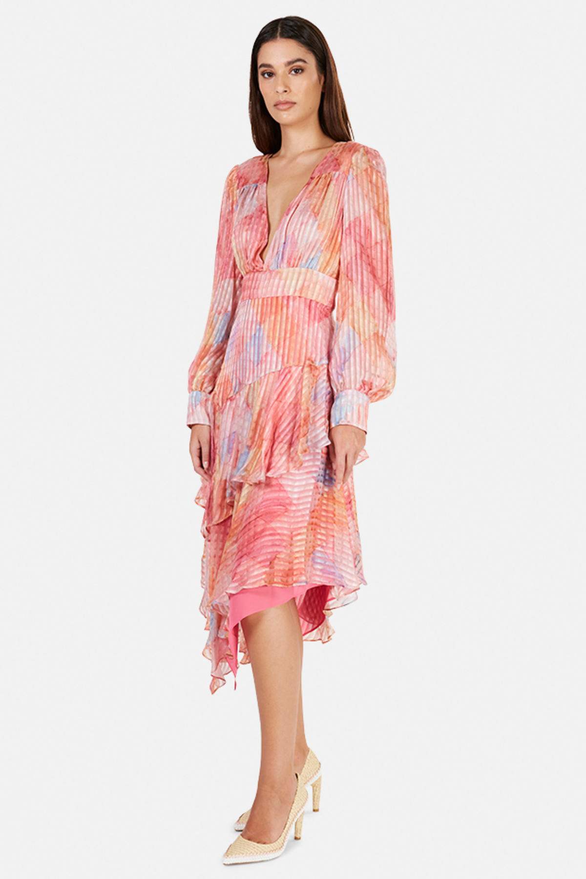 LoveShackFancy Meridian Dress Rainbow Cloud Garmentory