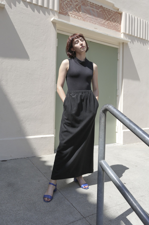 Eskandar Vintage Cashmere Jersey Long Skirt Eskandar Vintage Cashmere Jersey Long Skirt