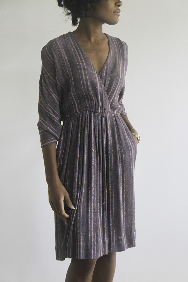 The Shudio Vintage Woven Purple Seventies Dress The Shudio Vintage Woven Purple Seventies Dress