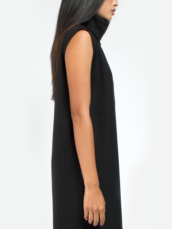 Kowtow Rib Roll Neck Dress Black Kowtow Rib Roll Neck Dress Black