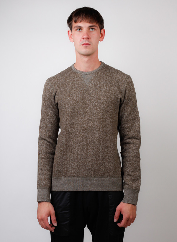 Reigning Champ Long Sleeve Crewneck Tiger Fleece Olive Reigning Champ Long Sleeve Crewneck Tiger Fleece Olive