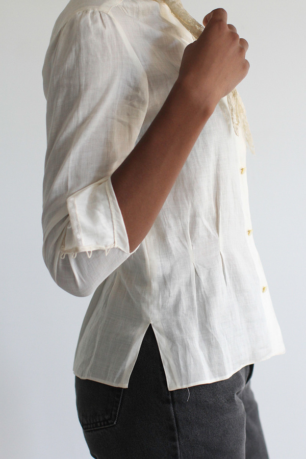 SomeLikeUs Vintage Linen Victorian-inspired Blouse SomeLikeUs Vintage Linen Victorian-inspired Blouse