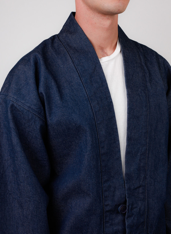Blue Selvedge Denim "Haori" Style Jacket Blue Selvedge Denim "Haori" Style Jacket