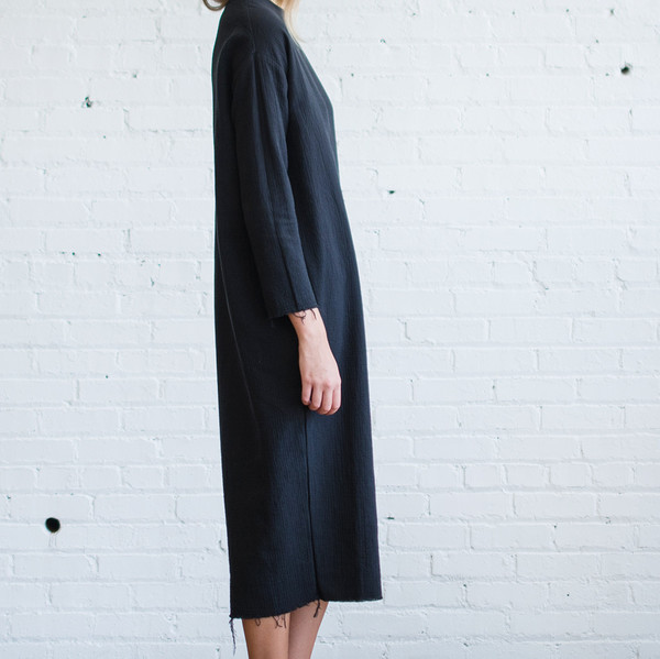 Black Crane Quilted Long Dress Black Crane Quilted Long Dress