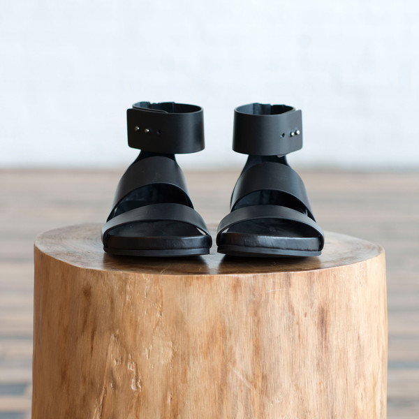 Woman by Common Projects Double Strap Zip Sandal Woman by Common Projects Double Strap Zip Sandal