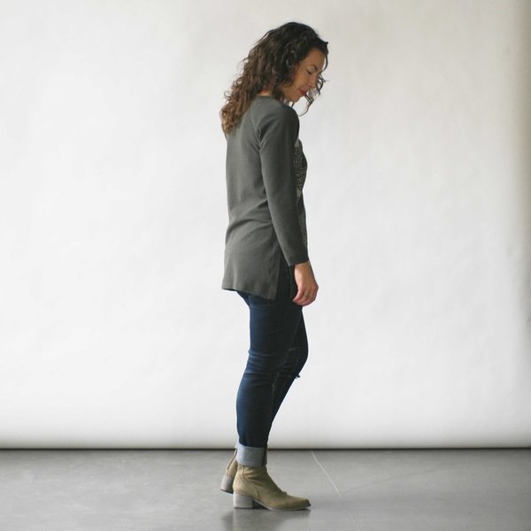 Make It Good Composition #1 Tunic in Smoke Make It Good Composition #1 Tunic in Smoke