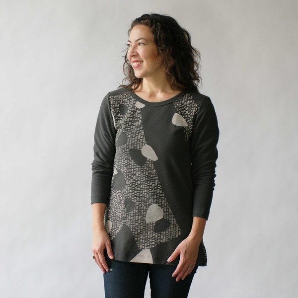 Make It Good Composition #1 Tunic in Smoke Make It Good Composition #1 Tunic in Smoke