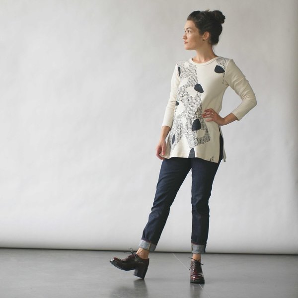 Make It Good Composition #1 Tunic in Cream Make It Good Composition #1 Tunic in Cream
