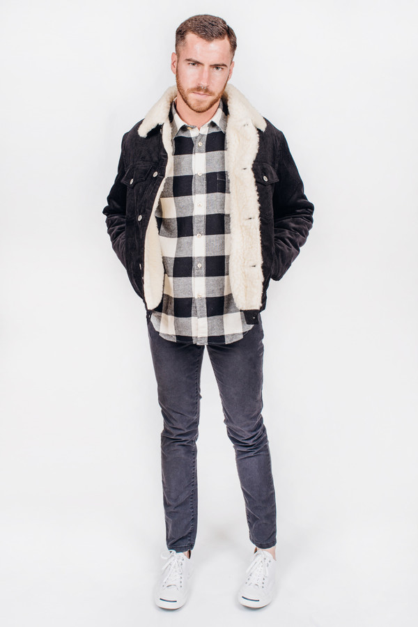 Men's Maison Kitsune Corduroy Trucker Jacket Men's Maison Kitsune Corduroy Trucker Jacket