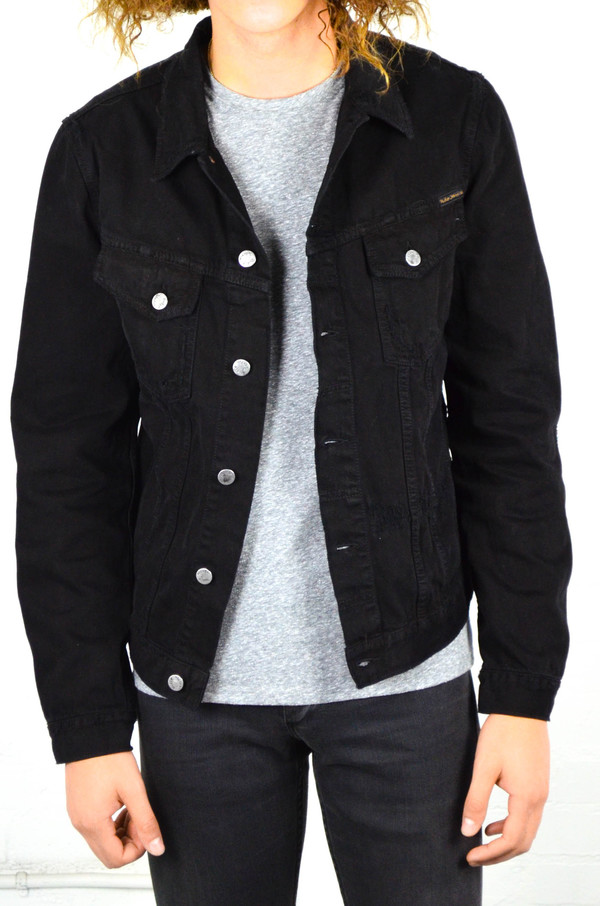 Nudie Billy Black Black Worn Denim Jacket Nudie Billy Black Black Worn Denim Jacket