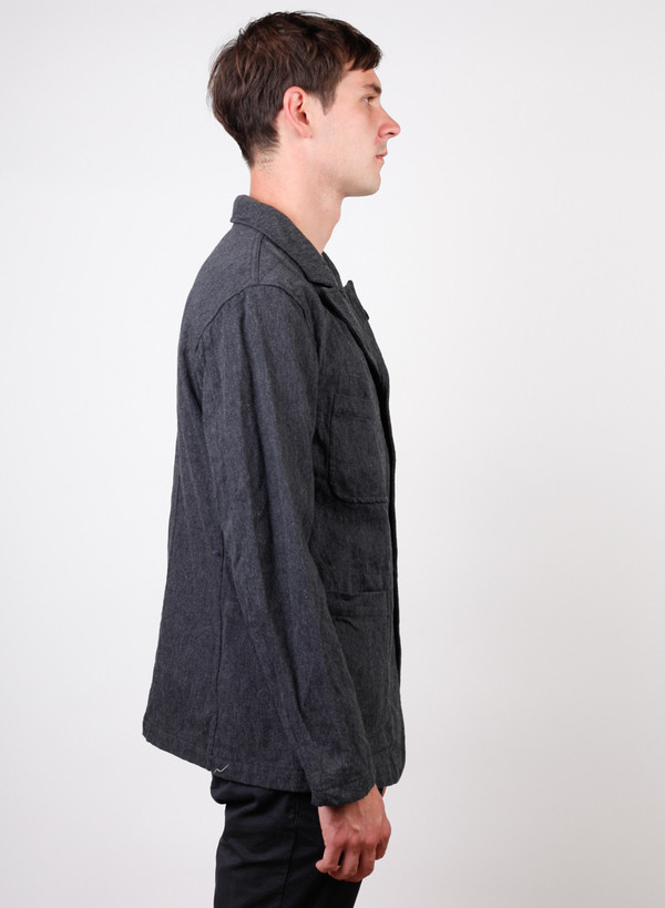 Men's Engineered Garments Bedford Jacket Charcoal Wool Serge Men's Engineered Garments Bedford Jacket Charcoal Wool Serge