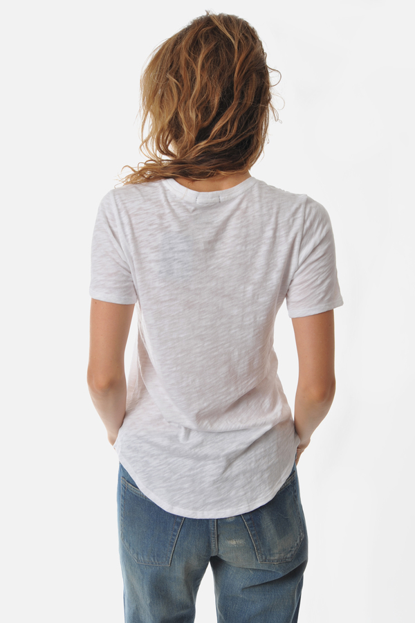 Slub Crew Neck White Tee by ATM Slub Crew Neck White Tee by ATM