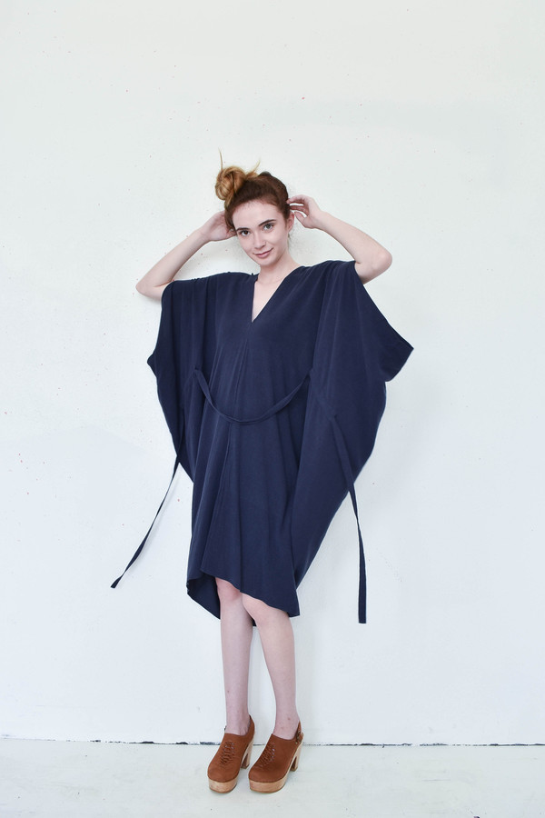 7115 By Szeki Signature Kimono Dress in Navy 7115 By Szeki Signature Kimono Dress in Navy