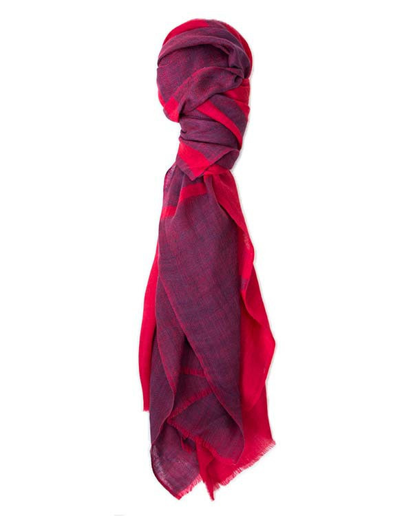 A Peace Treaty Edya Scarf in Navy & Red Cashmere A Peace Treaty Edya Scarf in Navy & Red Cashmere