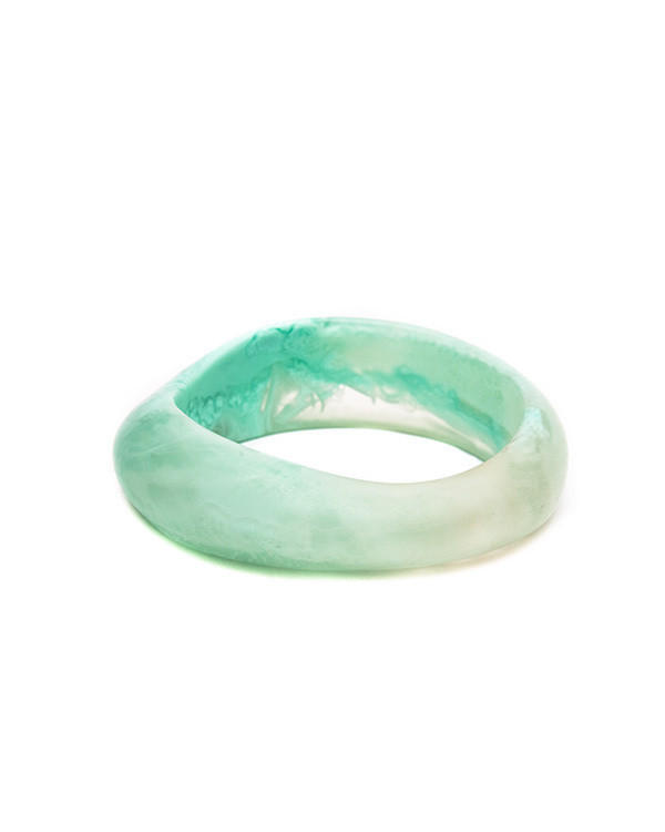 Dinosaur Designs Large Organic Bangle in Duck Egg Swirl Dinosaur Designs Large Organic Bangle in Duck Egg Swirl