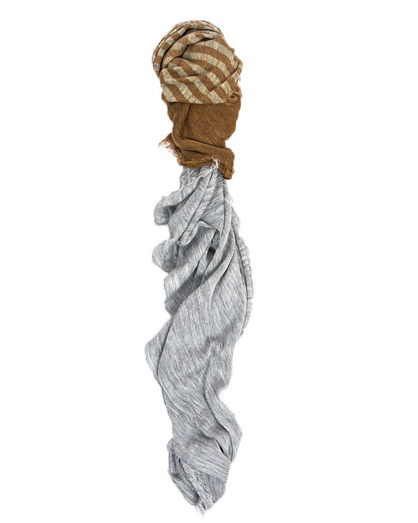 Grisal Alba 100% Ramie Scarf in Gris Golden Grisal Alba 100% Ramie Scarf in Gris Golden