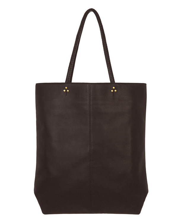 Jerome Dreyfuss Dario Tote in Black Lambskin with Brass Hardware Jerome Dreyfuss Dario Tote in Black Lambskin with Brass Hardware