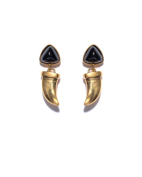 Lizzie Fortunato Onyx Talisman Earrings Lizzie Fortunato Onyx Talisman Earrings