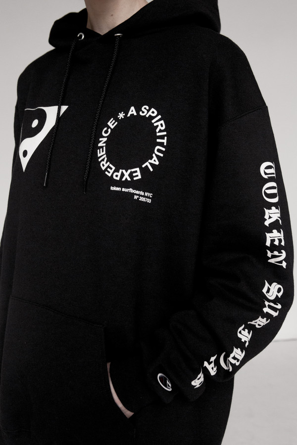 Unisex Token Cotton Mosco Hoodie - Black Unisex Token Cotton Mosco Hoodie - Black