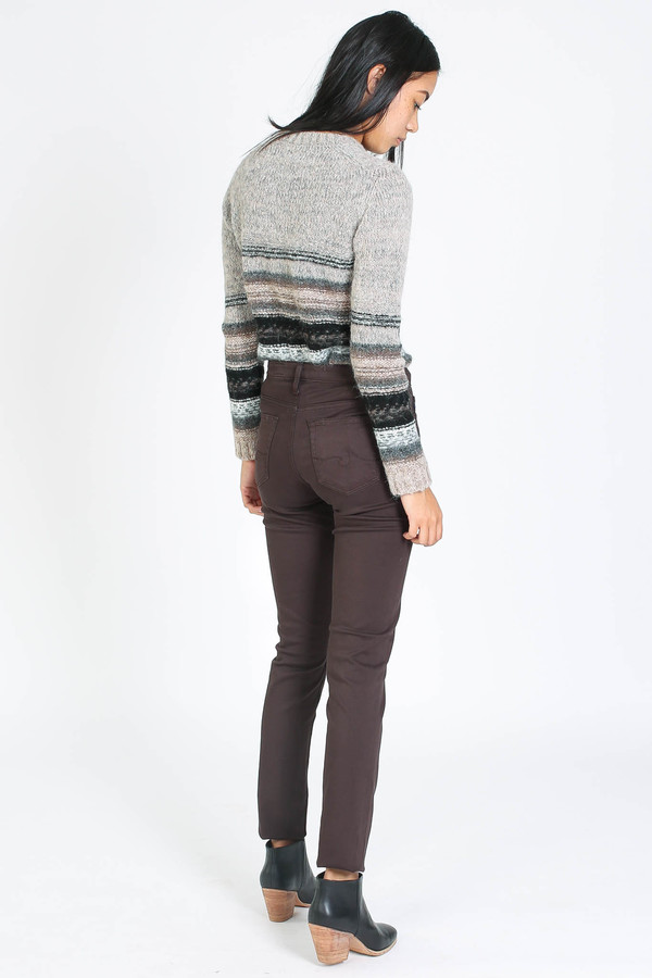 AG Jeans Prima Sateen in Bordeaux Brown AG Jeans Prima Sateen in Bordeaux Brown
