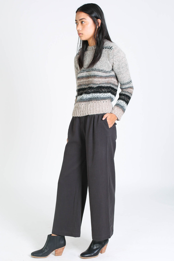 First Rite Wide trouser in charcoal First Rite Wide trouser in charcoal