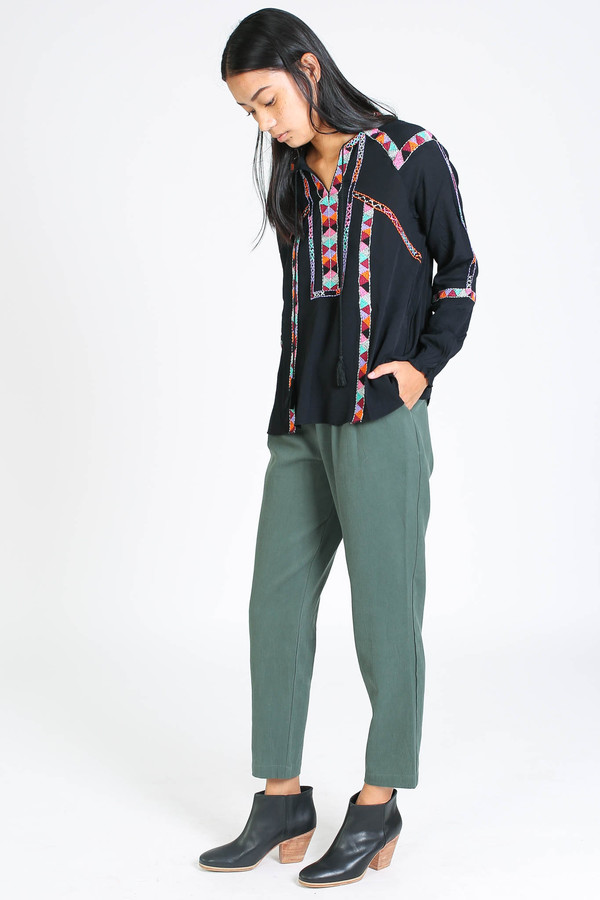 Antik Batik Dawi blouse in black Antik Batik Dawi blouse in black