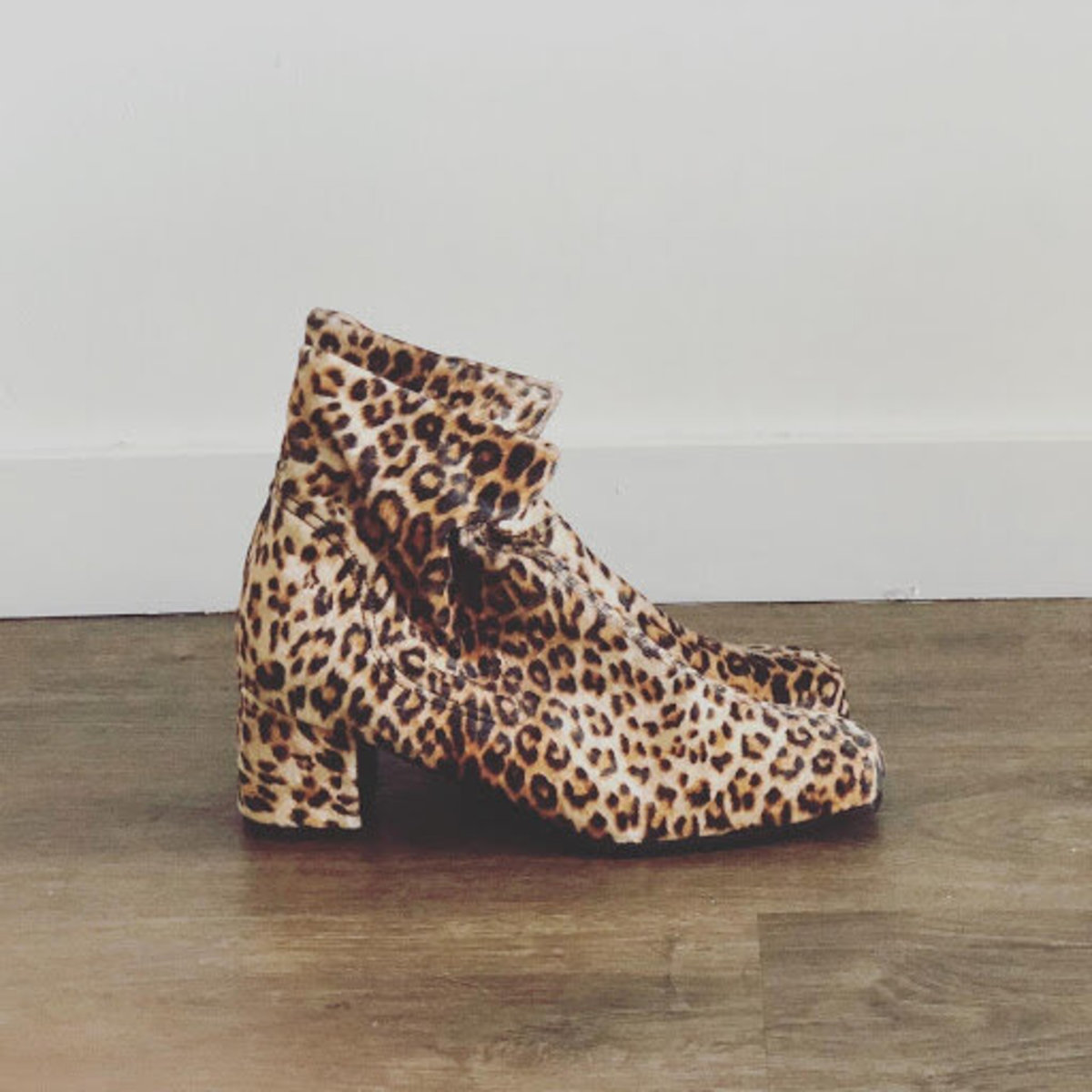 leopard sock booties