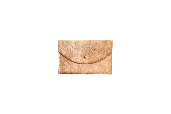 Primecut LIGHT BROWN COWHIDE PASSPORT CLUTCH Primecut LIGHT BROWN COWHIDE PASSPORT CLUTCH