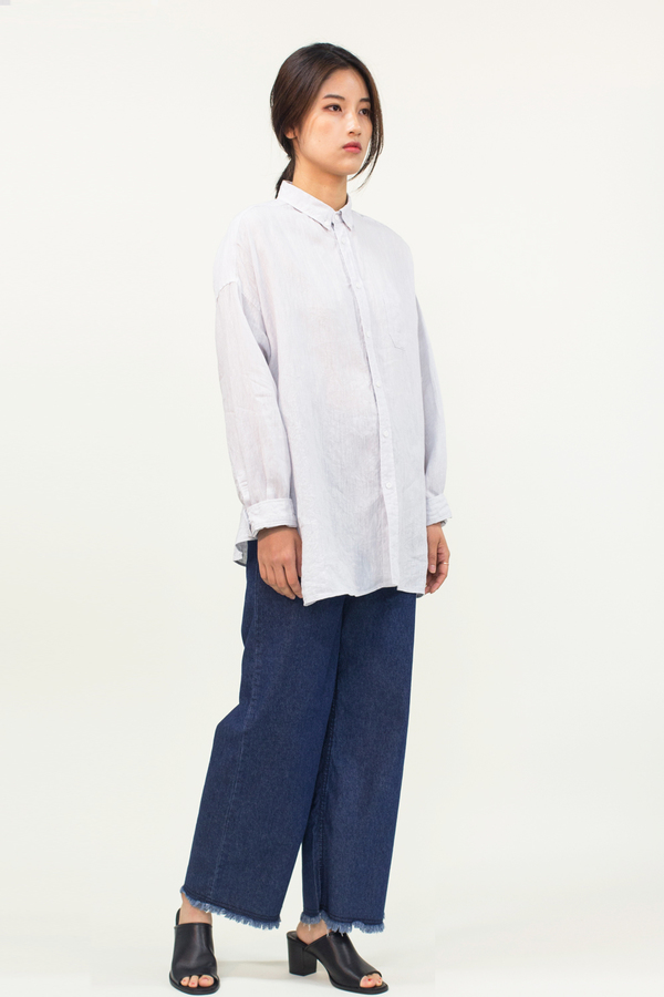 Universal Tissu Linen Collar Shirt- Light Grey Universal Tissu Linen Collar Shirt- Light Grey