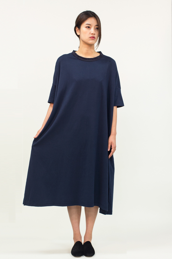 Universal Tissu Oversized Cotton Dress- Navy Universal Tissu Oversized Cotton Dress- Navy