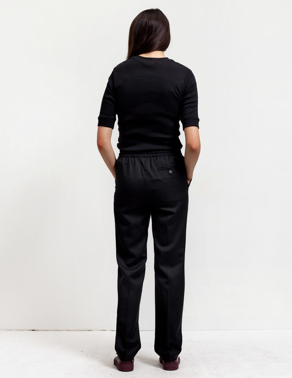 Sunspel Womens Drawstring Trousers Black Sunspel Womens Drawstring Trousers Black