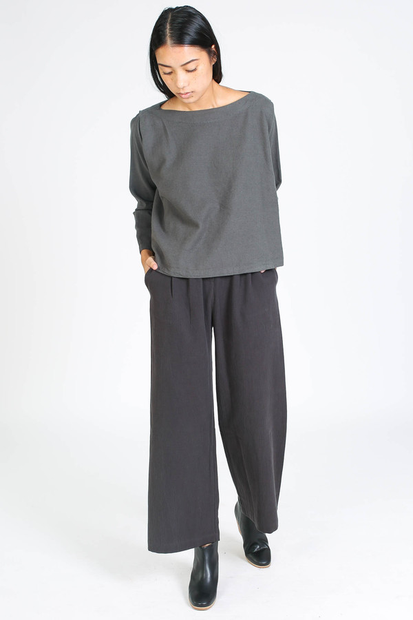 Black Crane Origami top in dark shadow Black Crane Origami top in dark shadow