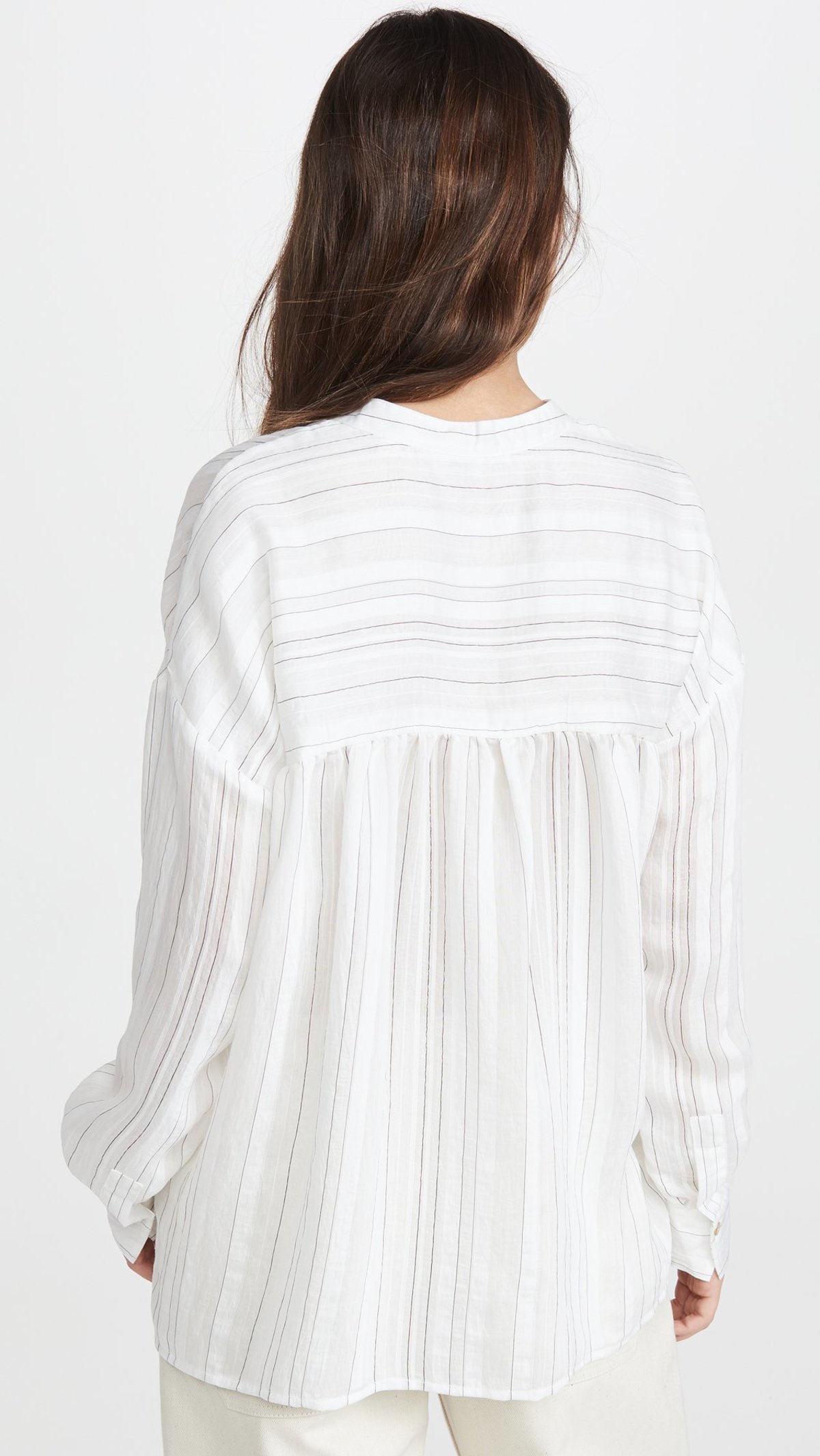 VINCE Drapey Stripe Pullover - Optic 