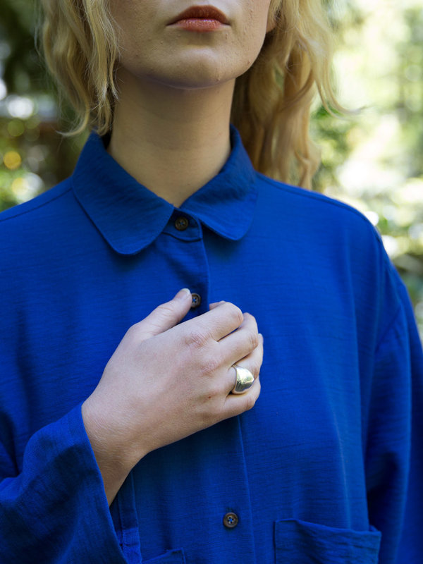 Sunja Link Blue Shirt Dress Sunja Link Blue Shirt Dress