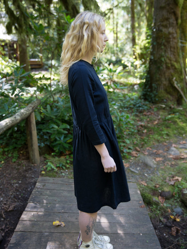 Wrk-Shp Navy Button Dress Wrk-Shp Navy Button Dress