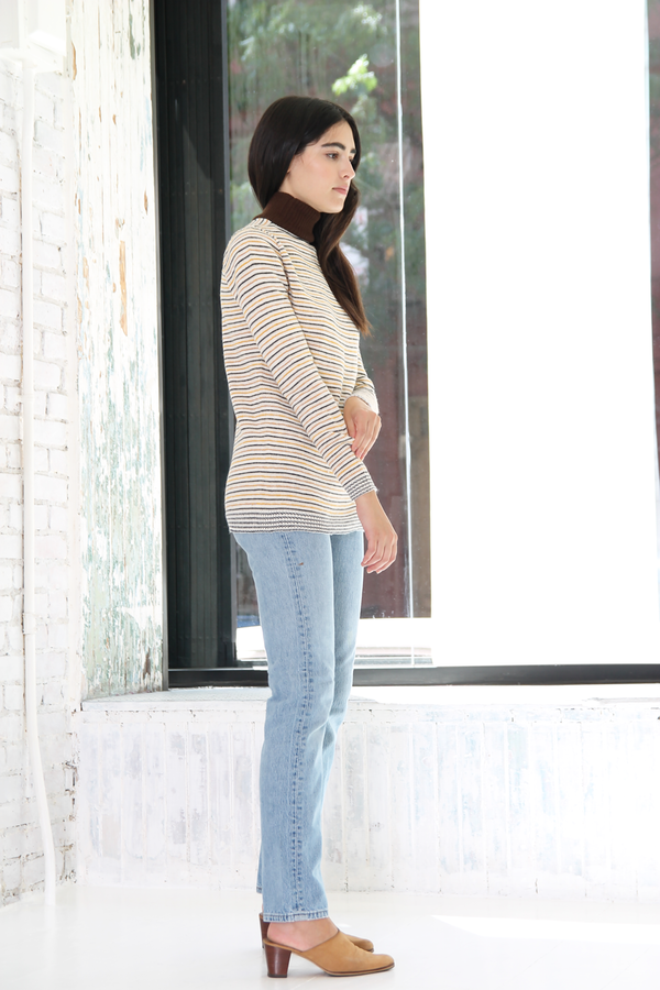 DUO NYC Vintage Knit Stripe Mockneck DUO NYC Vintage Knit Stripe Mockneck