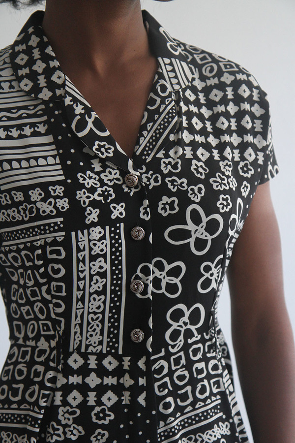 The Shudio Vintage Printed A-Line Dress The Shudio Vintage Printed A-Line Dress