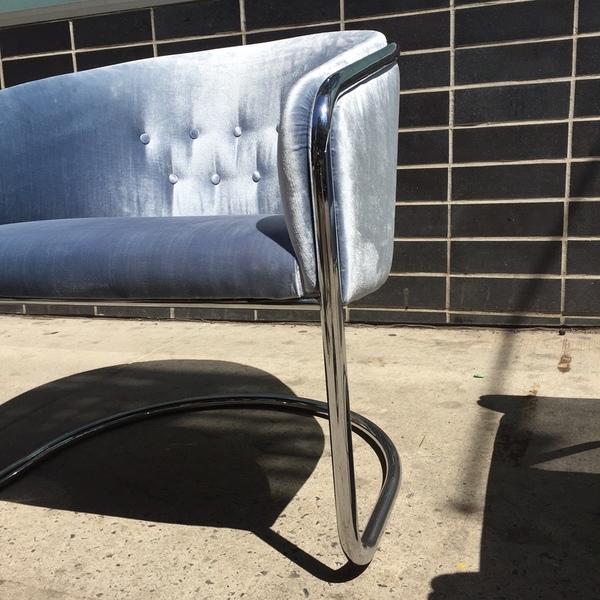 Chrome Cantilever Armchairs by Thonet Chrome Cantilever Armchairs by Thonet