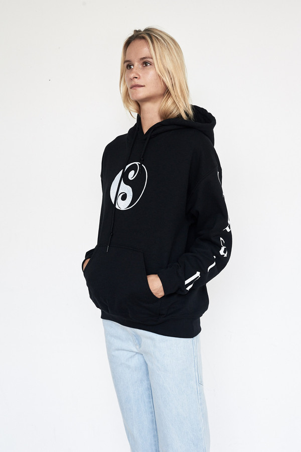 Lyz Olko Cotton Never Again Hooded Sweatshirt Lyz Olko Cotton Never Again Hooded Sweatshirt