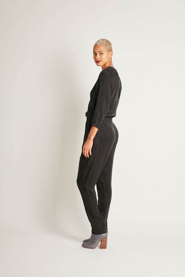 H. Fredriksson Nico Jumpsuit in Black Cupro H. Fredriksson Nico Jumpsuit in Black Cupro