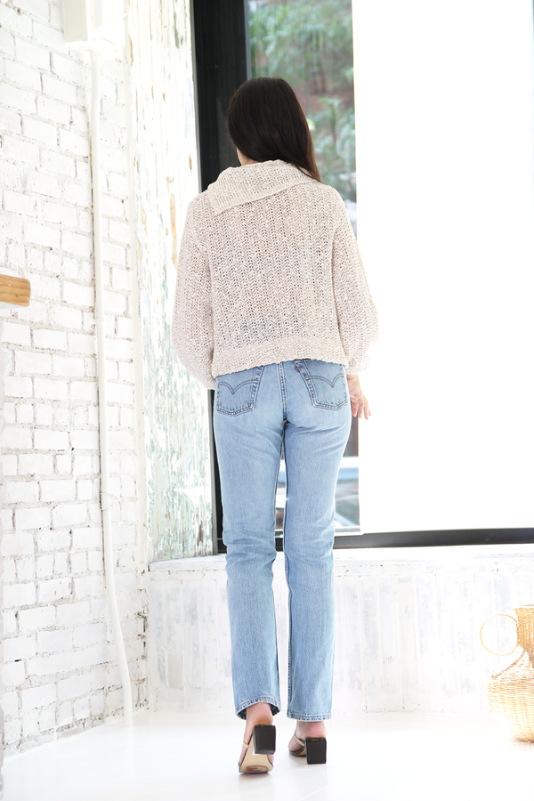 DUO NYC Vintage Linen Cowl Neck Sweater DUO NYC Vintage Linen Cowl Neck Sweater