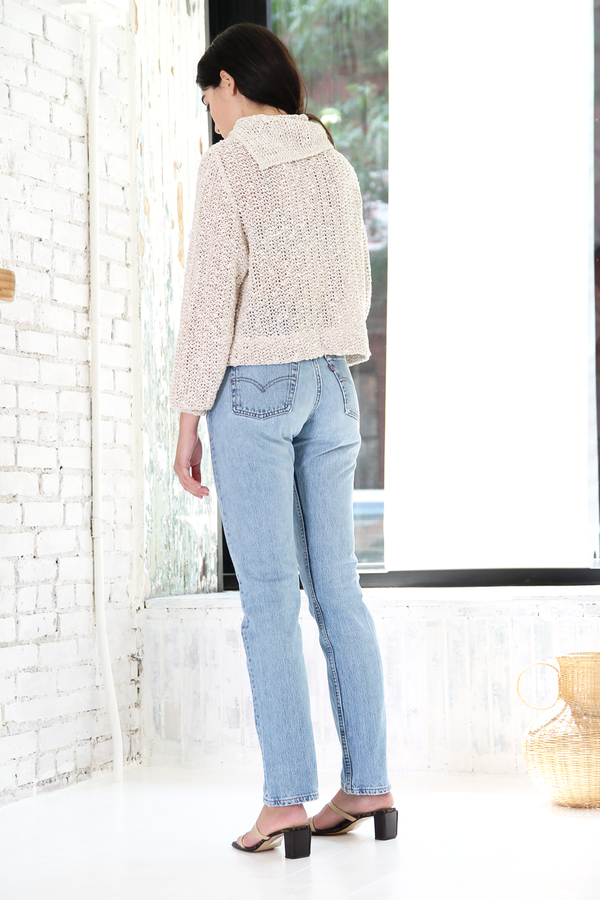 DUO NYC Vintage Linen Cowl Neck Sweater DUO NYC Vintage Linen Cowl Neck Sweater