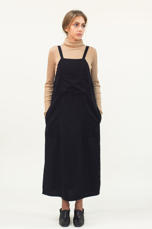 LACAUSA Overall Dress- Black LACAUSA Overall Dress- Black