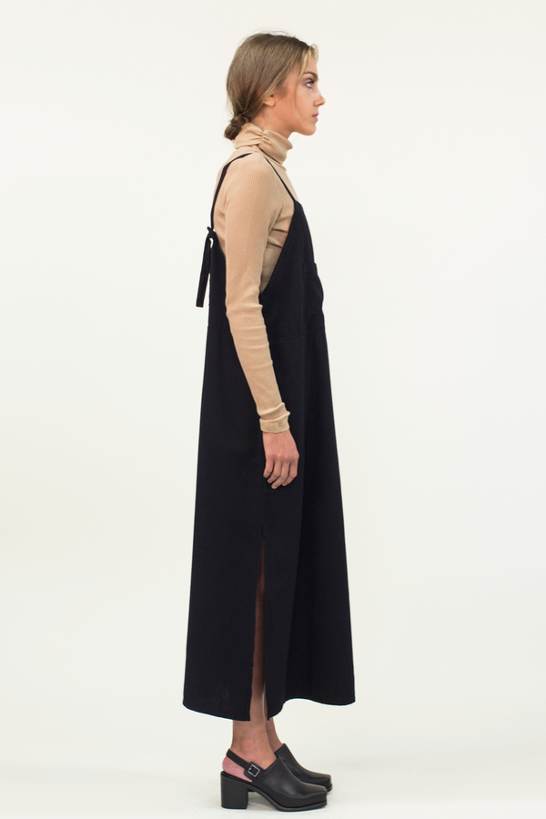 LACAUSA Overall Dress- Black LACAUSA Overall Dress- Black