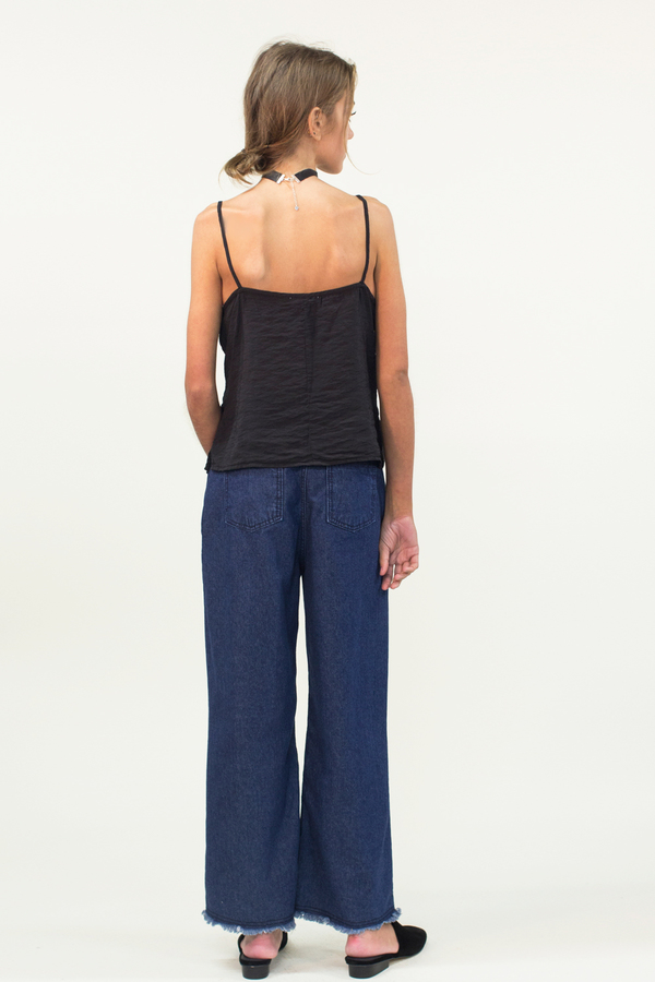 LACAUSA Sofia Slip Tank Top- Tar LACAUSA Sofia Slip Tank Top- Tar