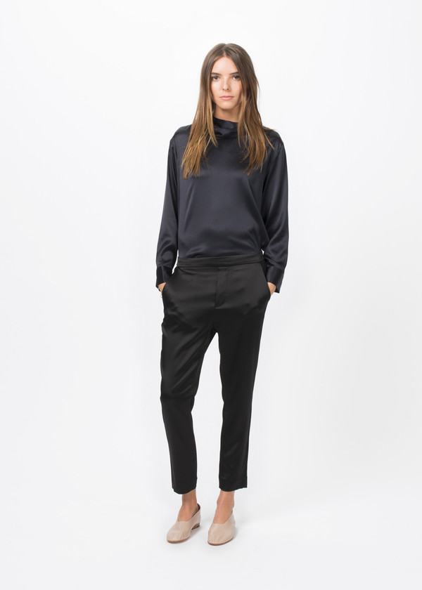 Sibel Saral Shiny Pullup Tuxedo Pant Sibel Saral Shiny Pullup Tuxedo Pant