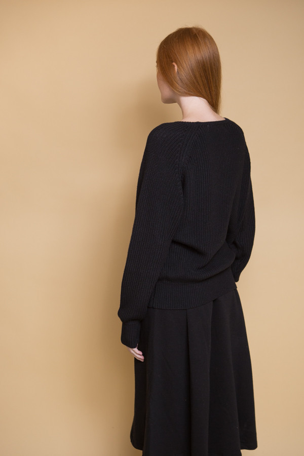 Callahan Boyfriend Sweater - Black Callahan Boyfriend Sweater - Black