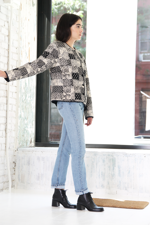 DUO NYC Vintage Silk Patchwork Jacket DUO NYC Vintage Silk Patchwork Jacket
